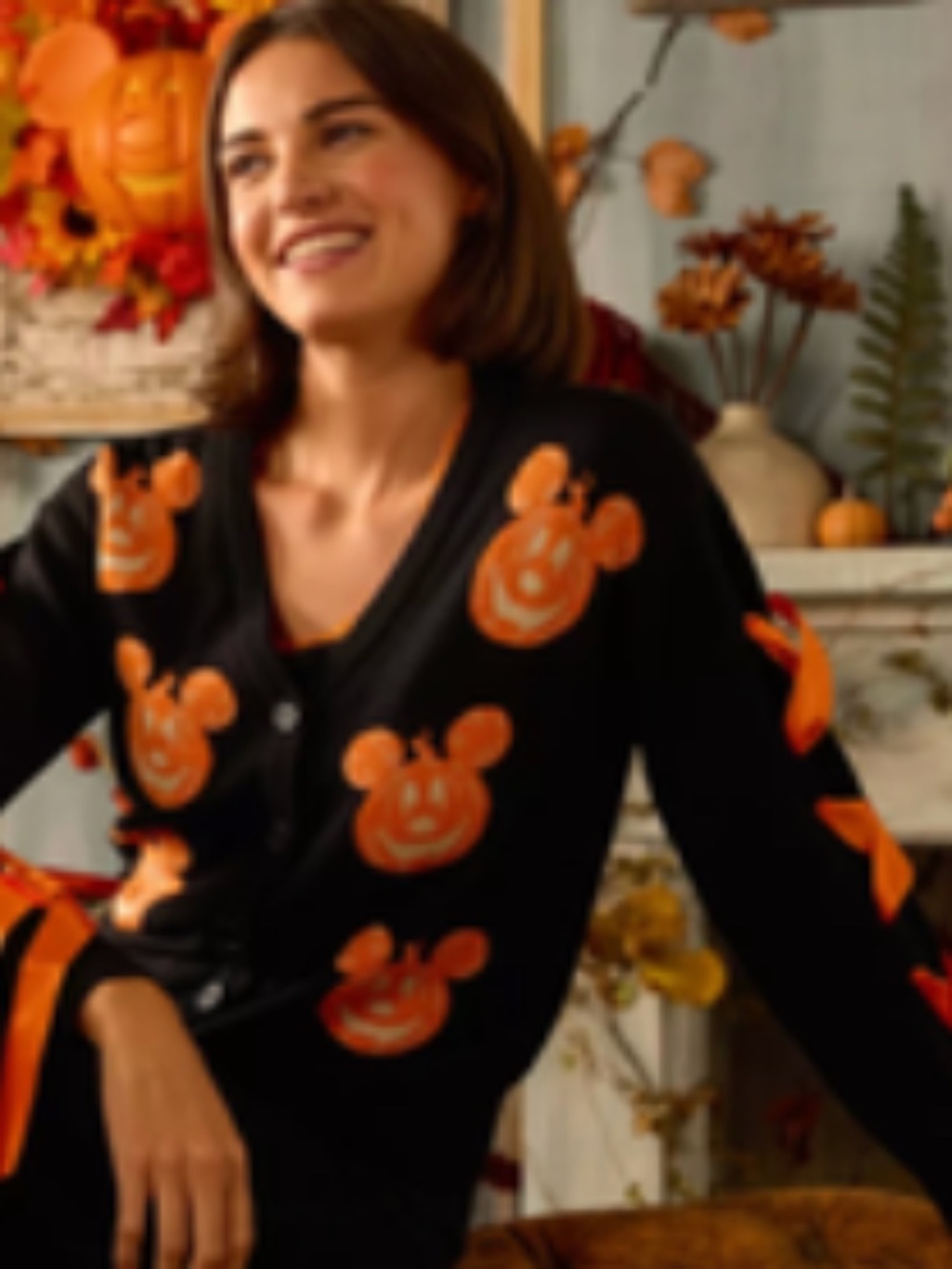 Disney Parks x Her Universe Mickey Pumpkin & Bow Cardigan